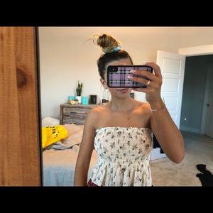 American eagle floral tube top